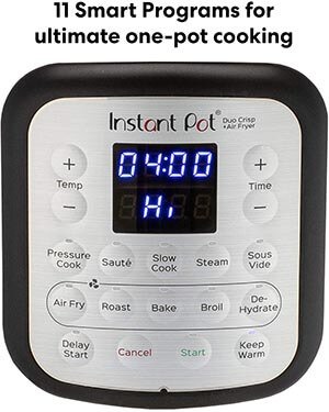 Instant Pot Air Fryer Smart algorithm